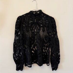 Adiva Black Lace Blouse